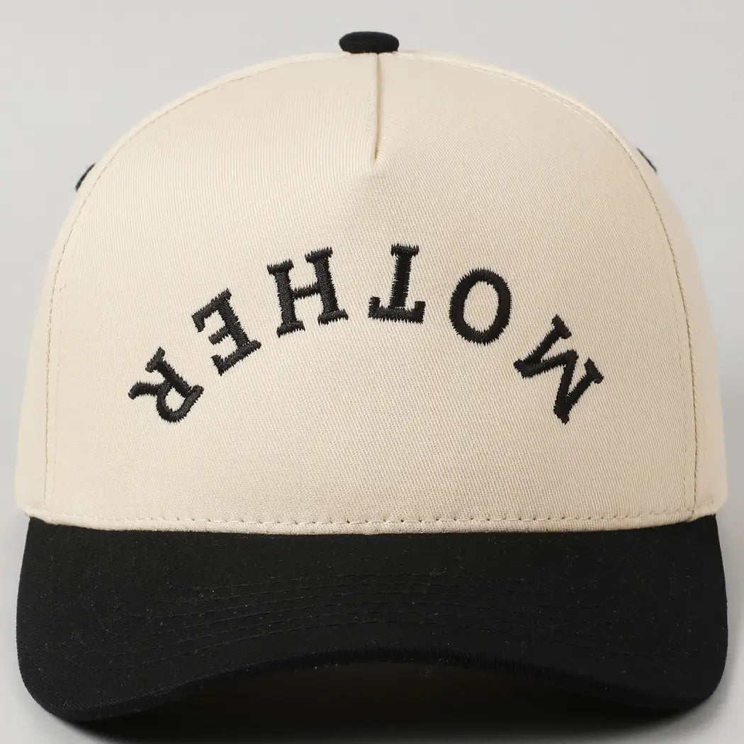 Mother Upside Down Lettering - Hat (Black)