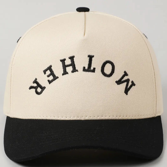 Mother Upside Down Lettering - Hat (Black)