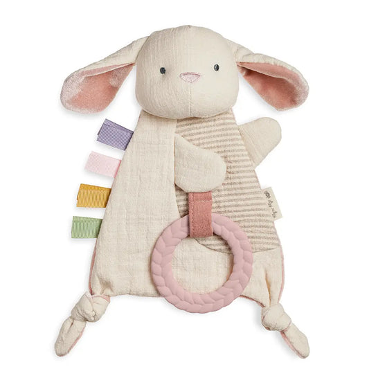 Bitzy Crinkle Sensory Toy with Teether (Bunny)