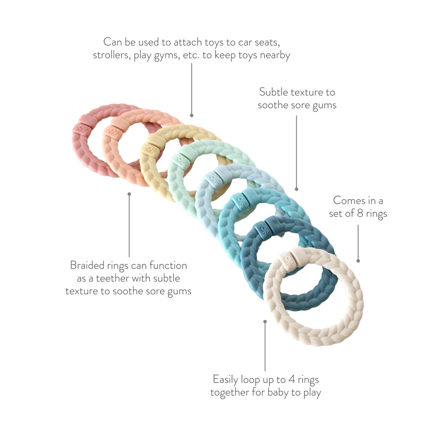 Itzy Ritzy - Linking Ring Set (Rainbow)