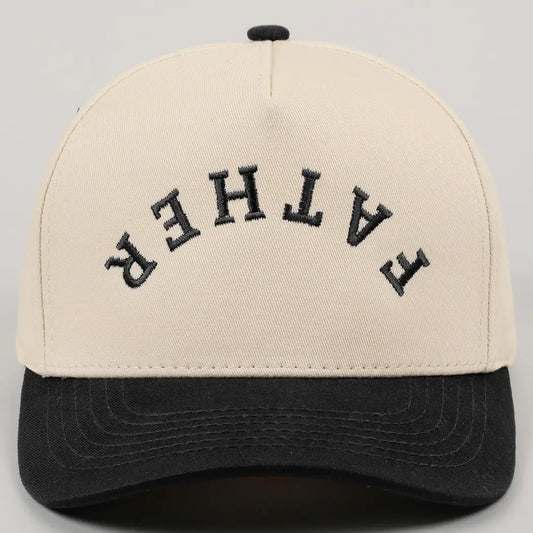 Father Upside Down Lettering - Hat (Black)