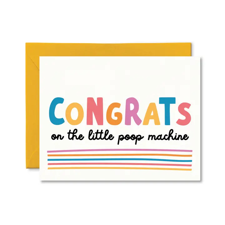 New Baby Card - Little Poop Machine