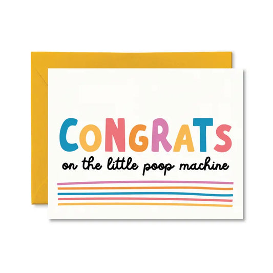 New Baby Card - Little Poop Machine