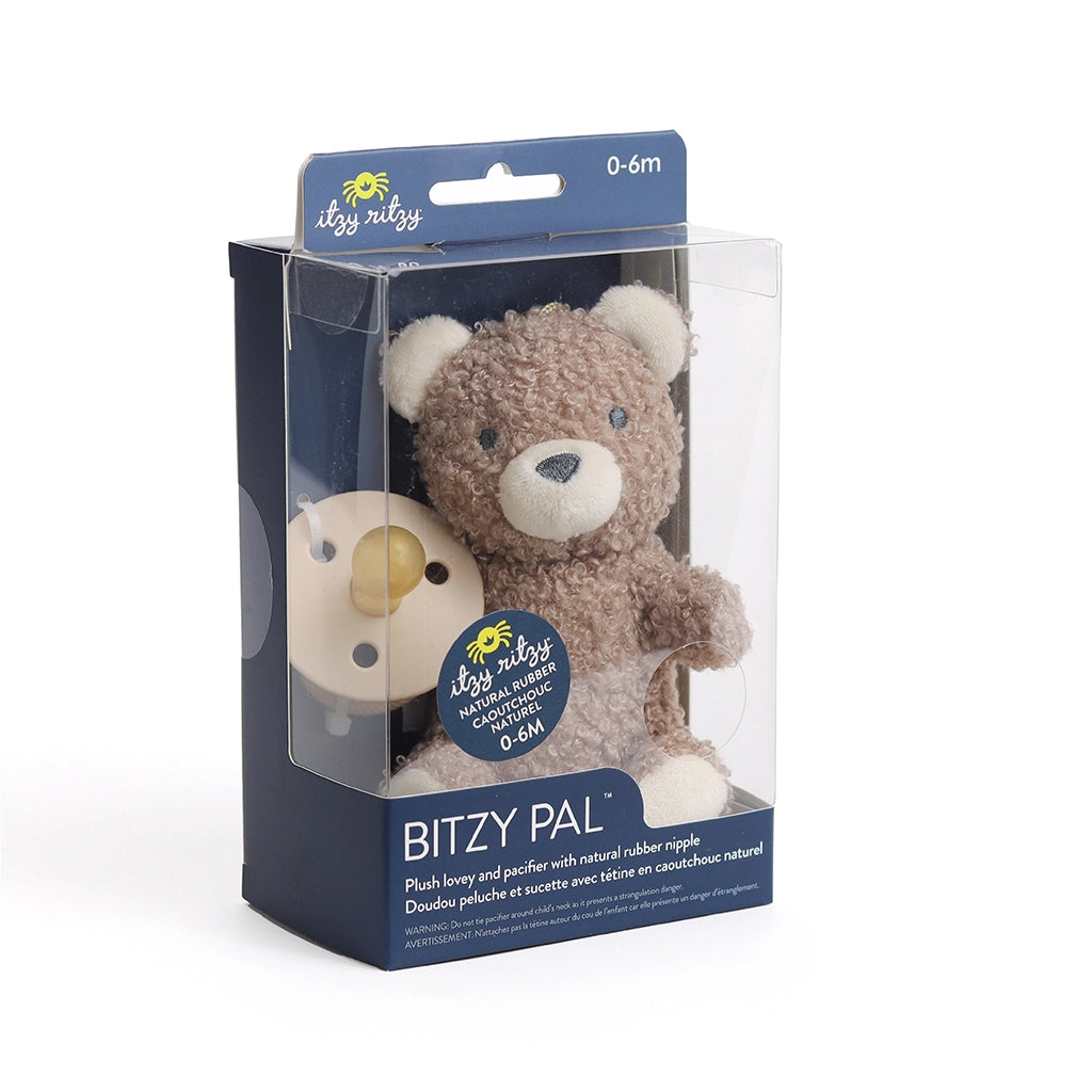 Bitzy Pal - Natural Rubber Pacifier and Plush (Bear)