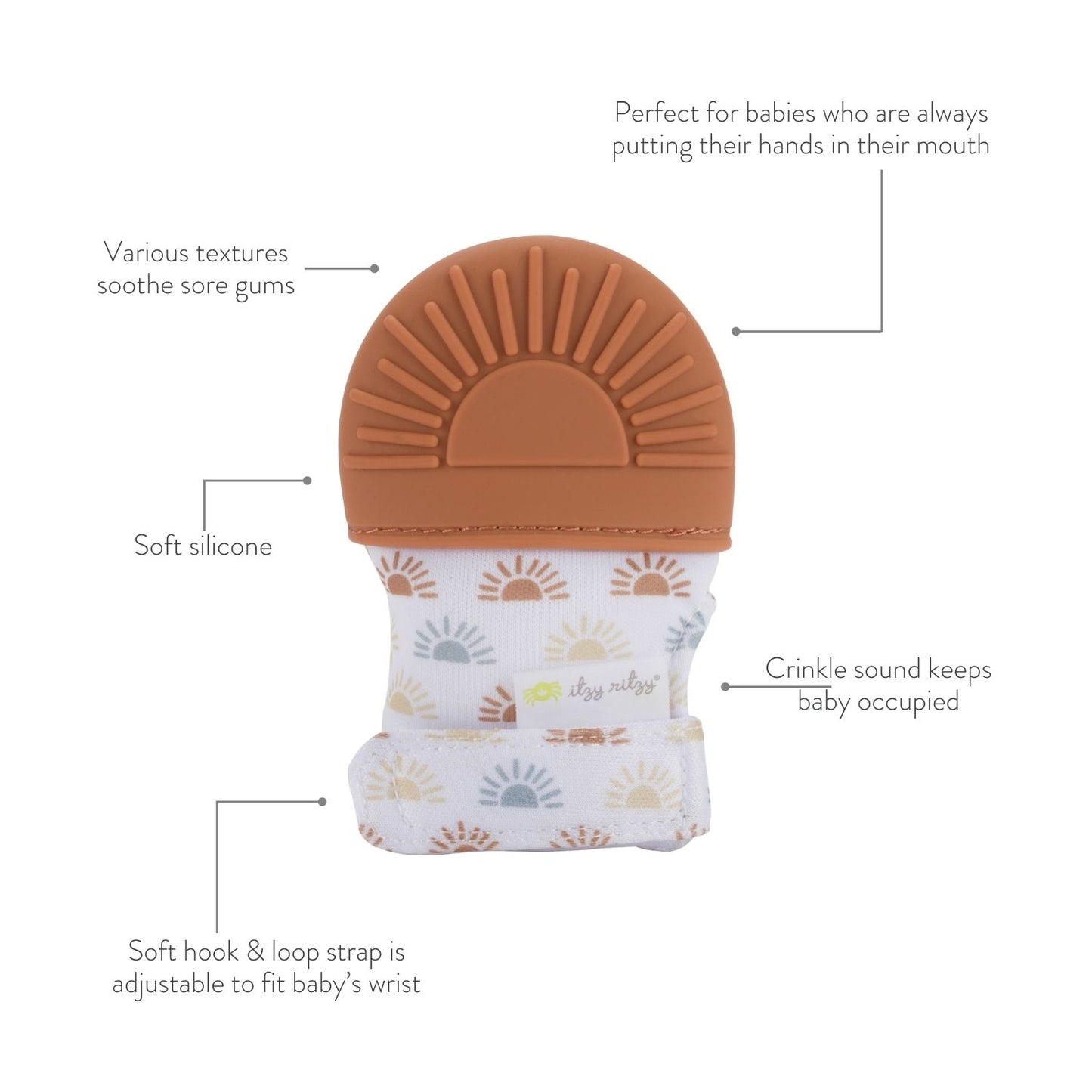 Itzy Ritzy - Silicone Teething Mitt (Sun)