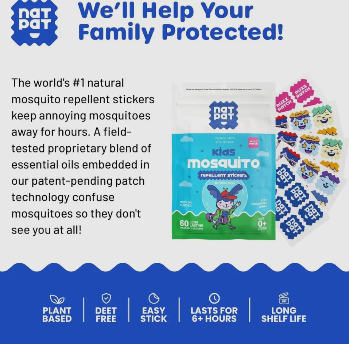 Buzz Patch - Mosquito Repellent Stickers