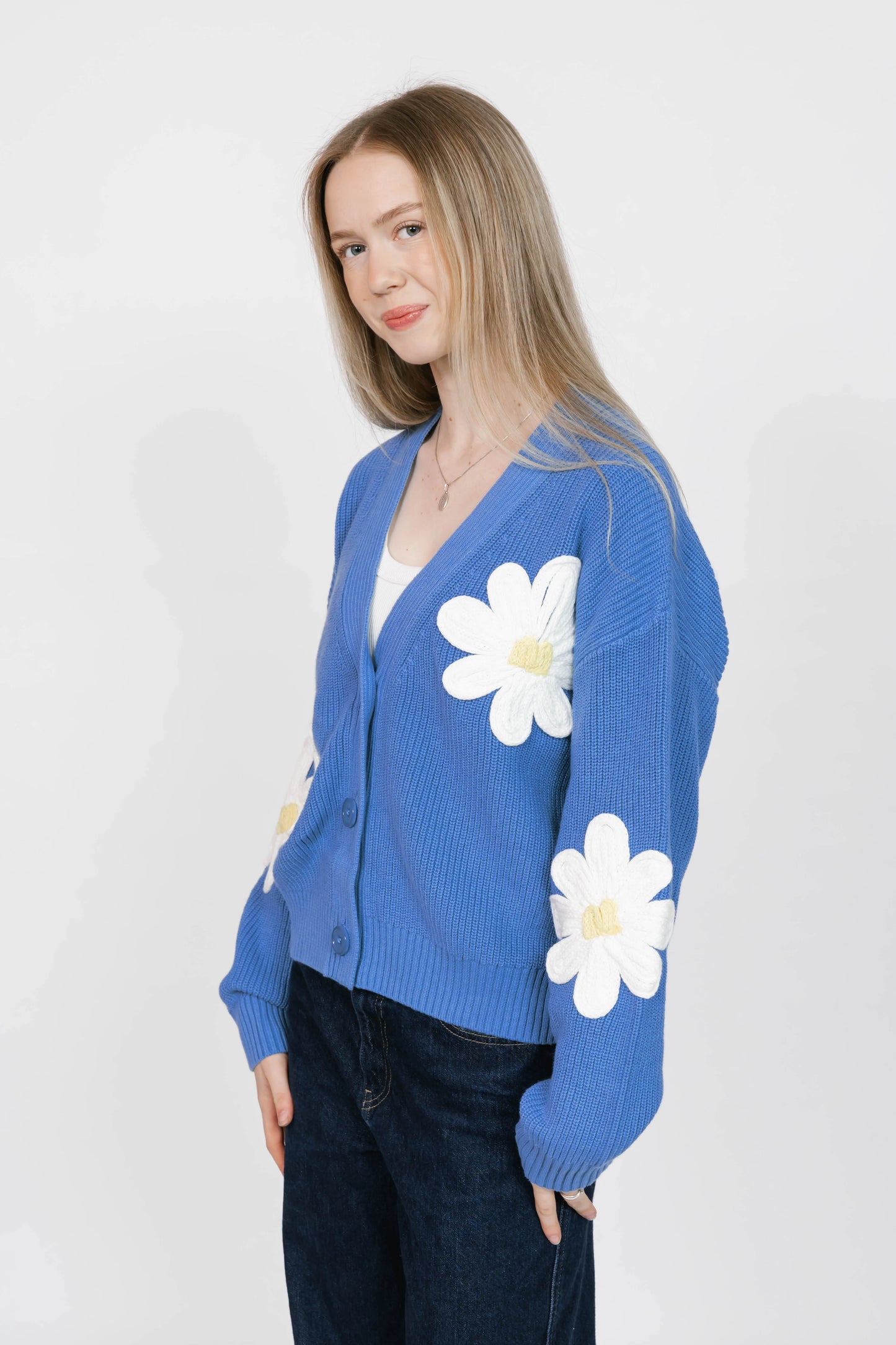 Smash + Tess - Nora Daisy Cardigan (Blue/Ivory)