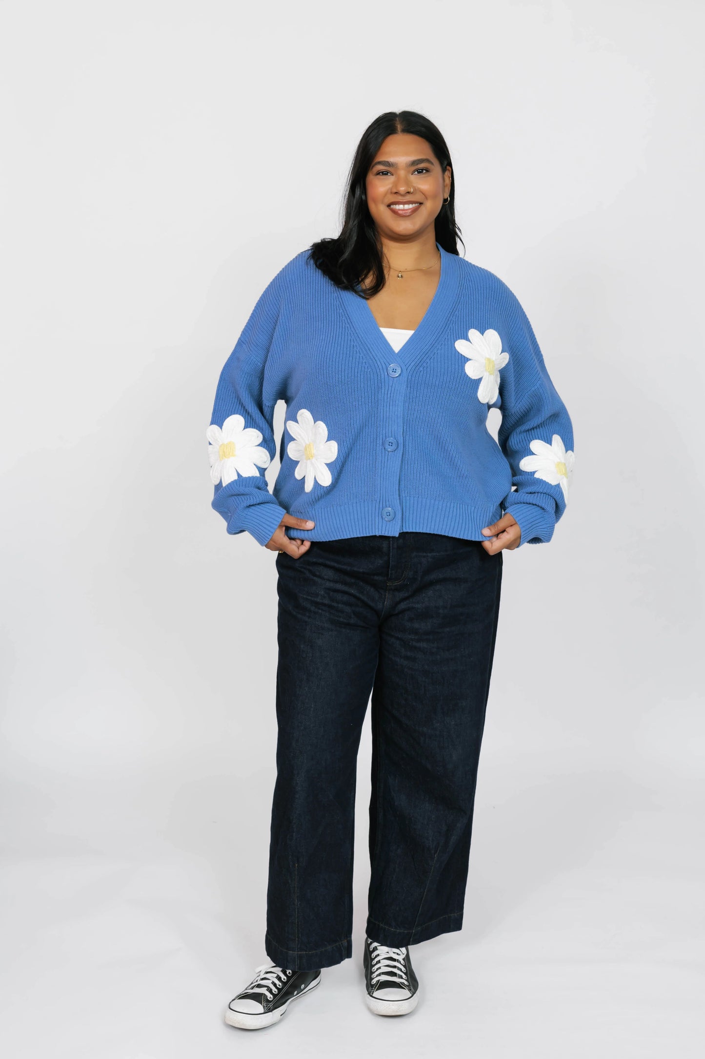 Smash + Tess - Nora Daisy Cardigan (Blue/Ivory)