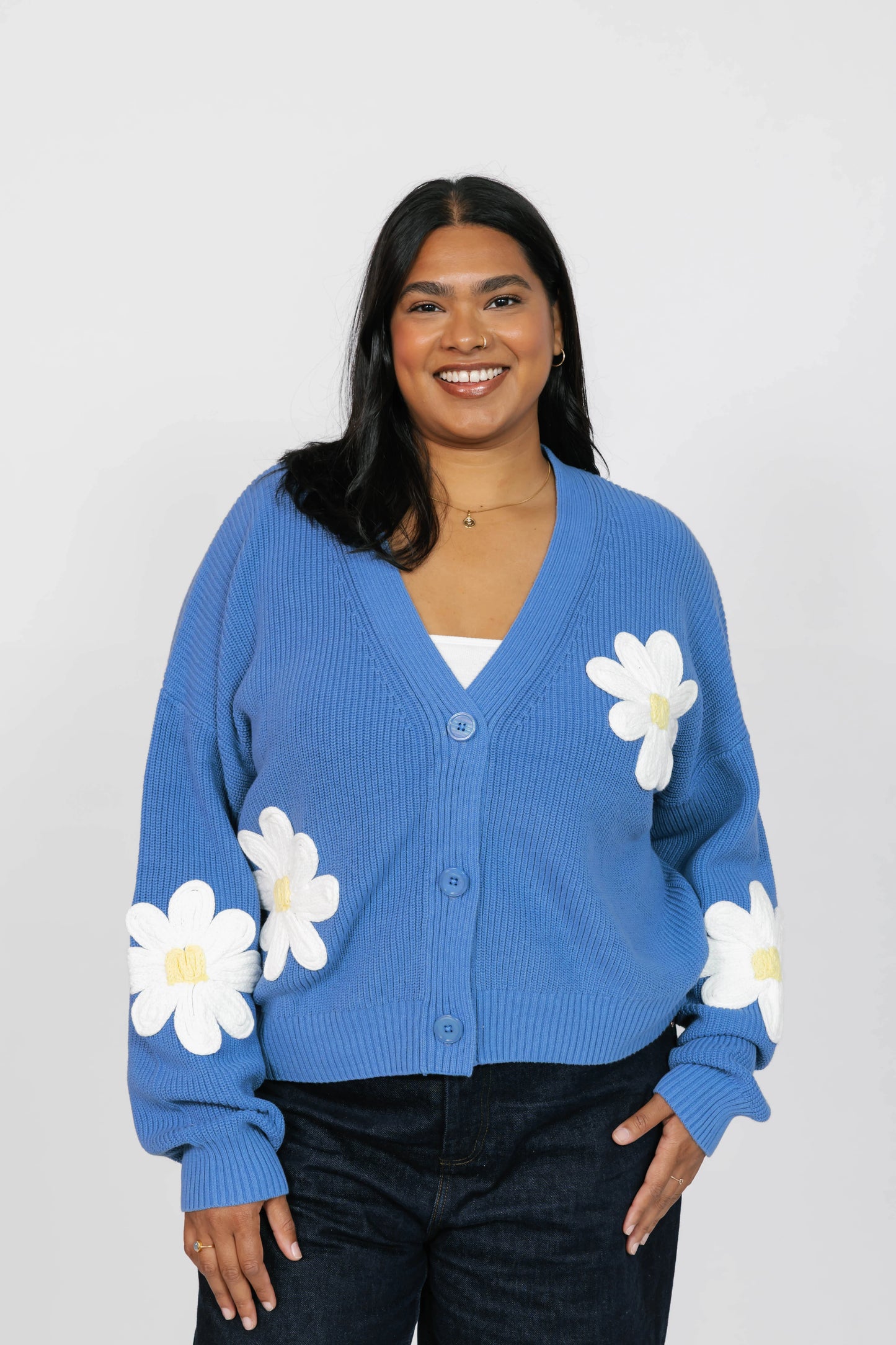 Smash + Tess - Nora Daisy Cardigan (Blue/Ivory)