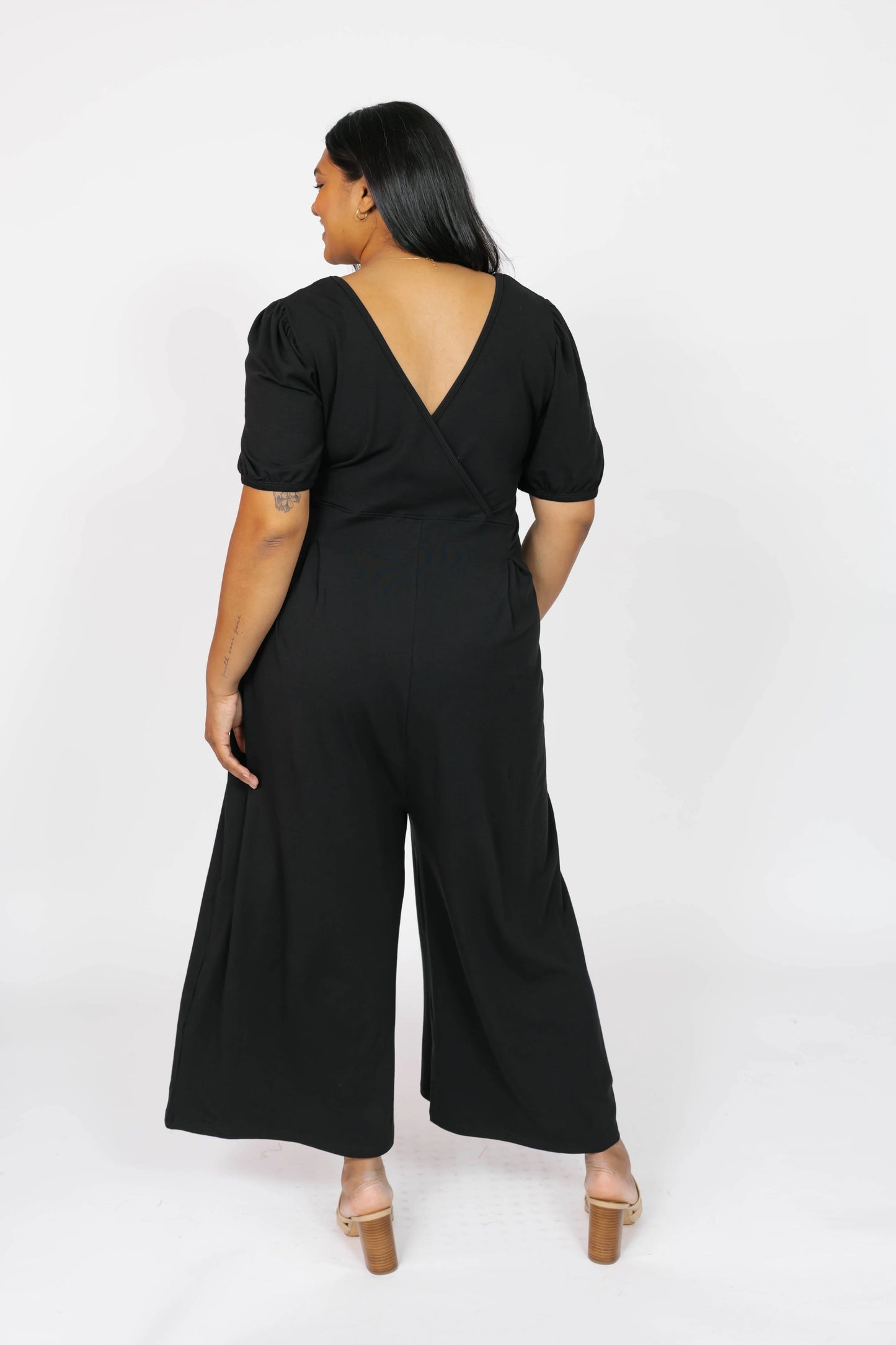 Smash + Tess - Patricia Cropped Romper (Midnight Black)