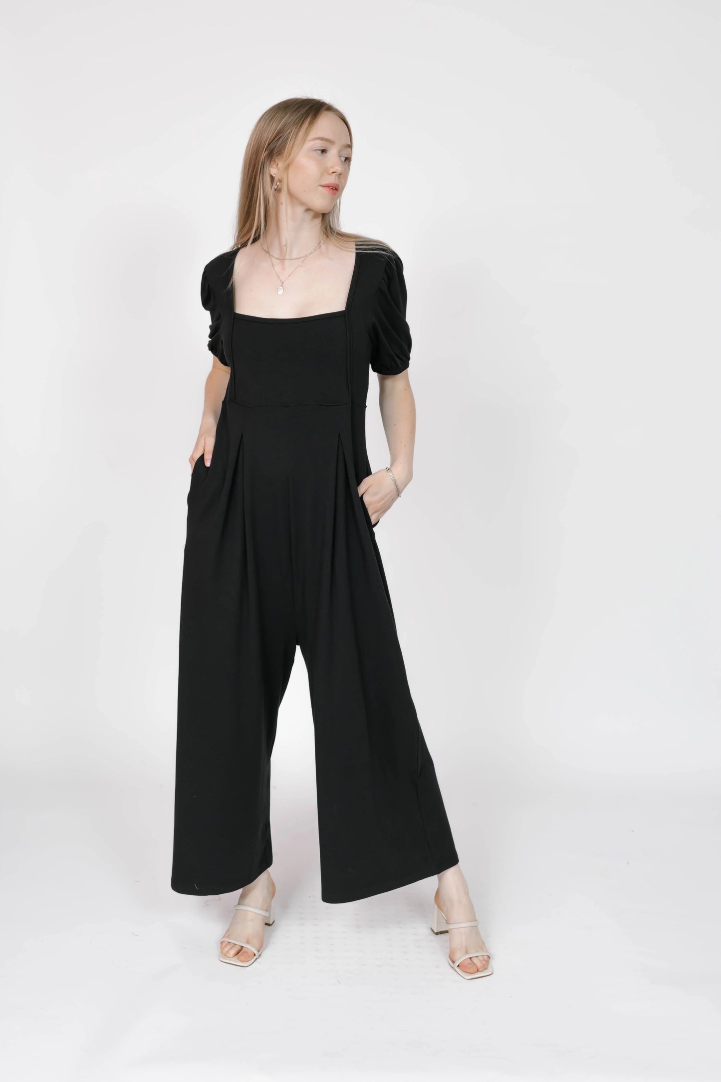 Smash + Tess - Patricia Cropped Romper (Midnight Black)