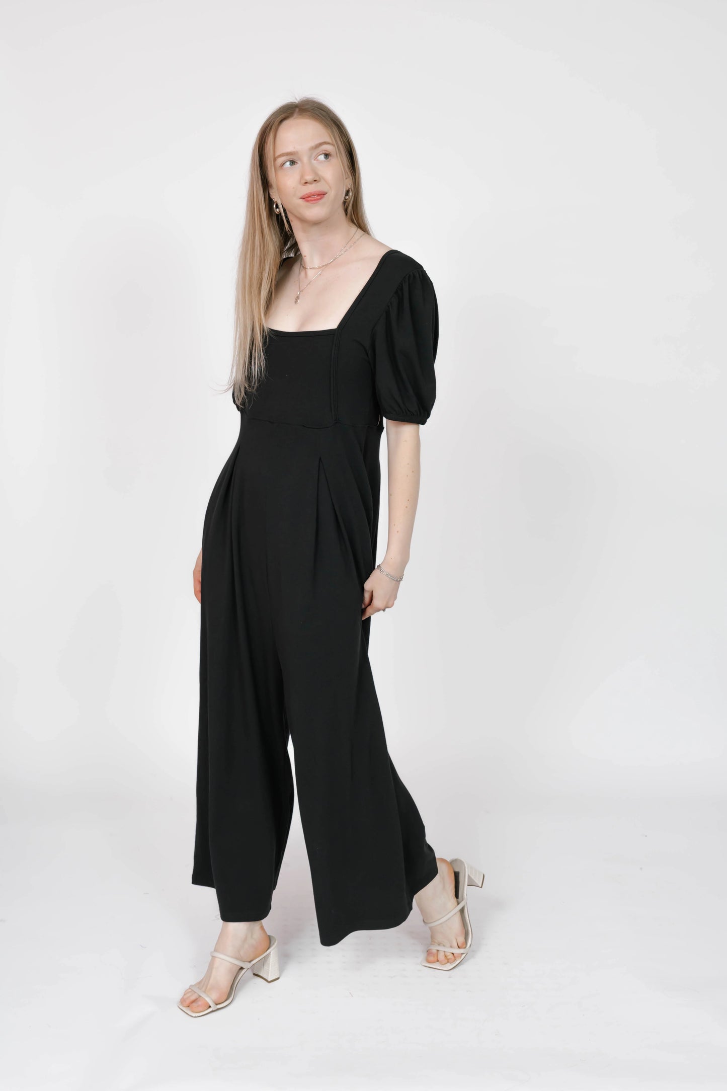 Smash + Tess - Patricia Cropped Romper (Midnight Black)