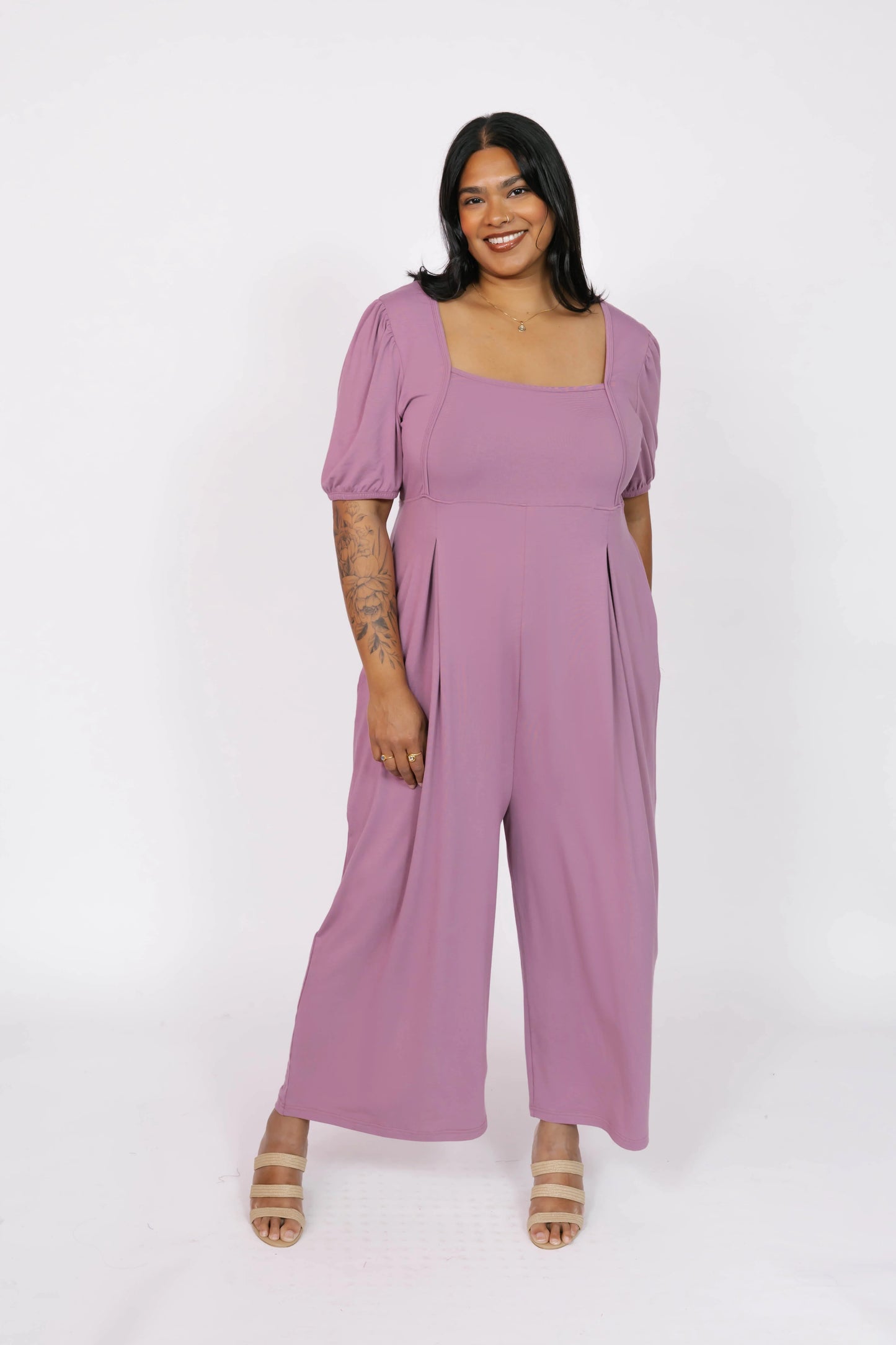 Smash + Tess - Patricia Cropped Romper (Ginger Mauve)