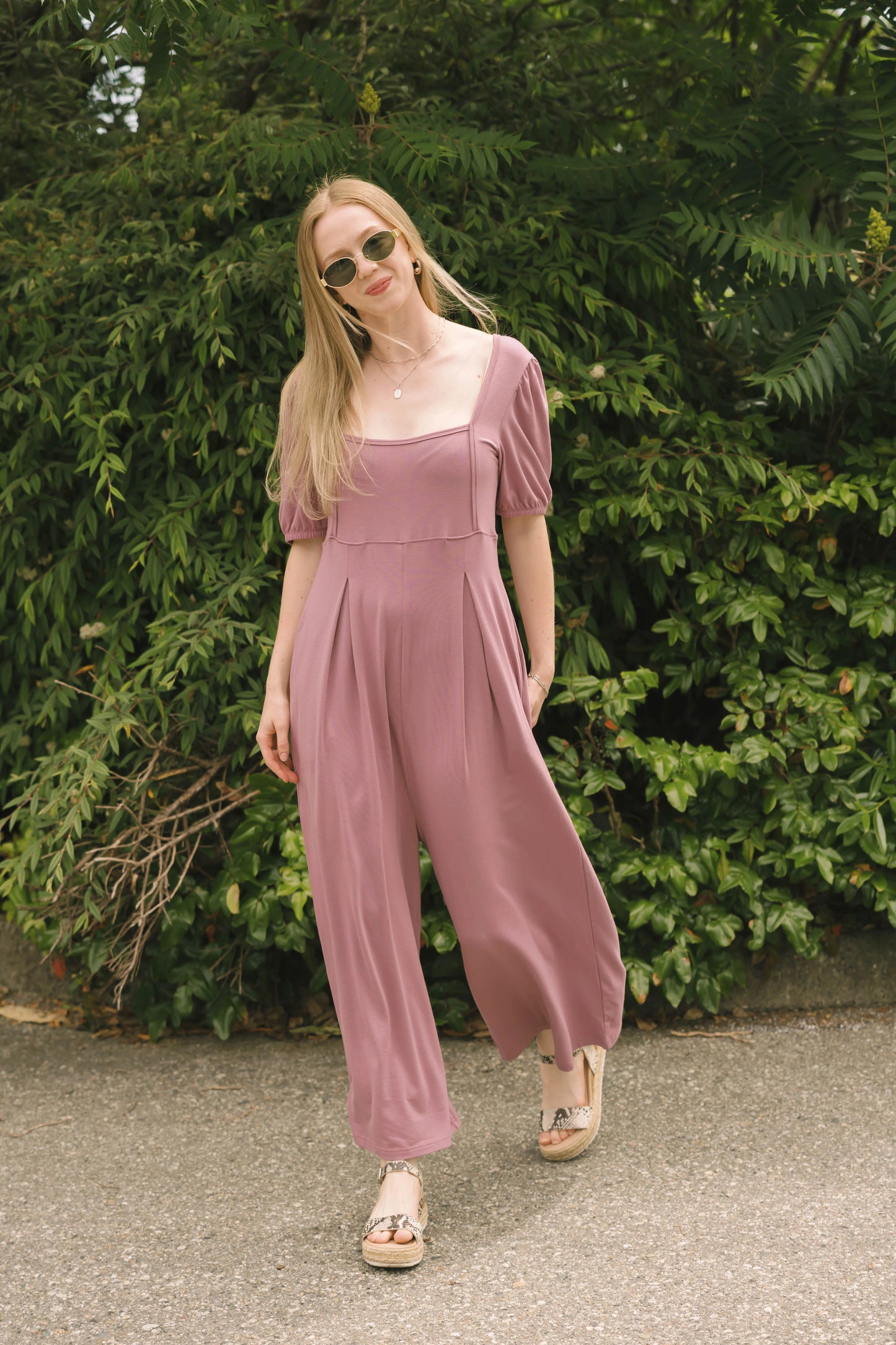Smash + Tess - Patricia Cropped Romper (Ginger Mauve)