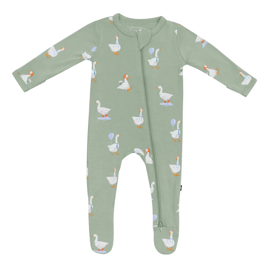 Kyte Baby - Bamboo Zippered Footie (Silly Goose)
