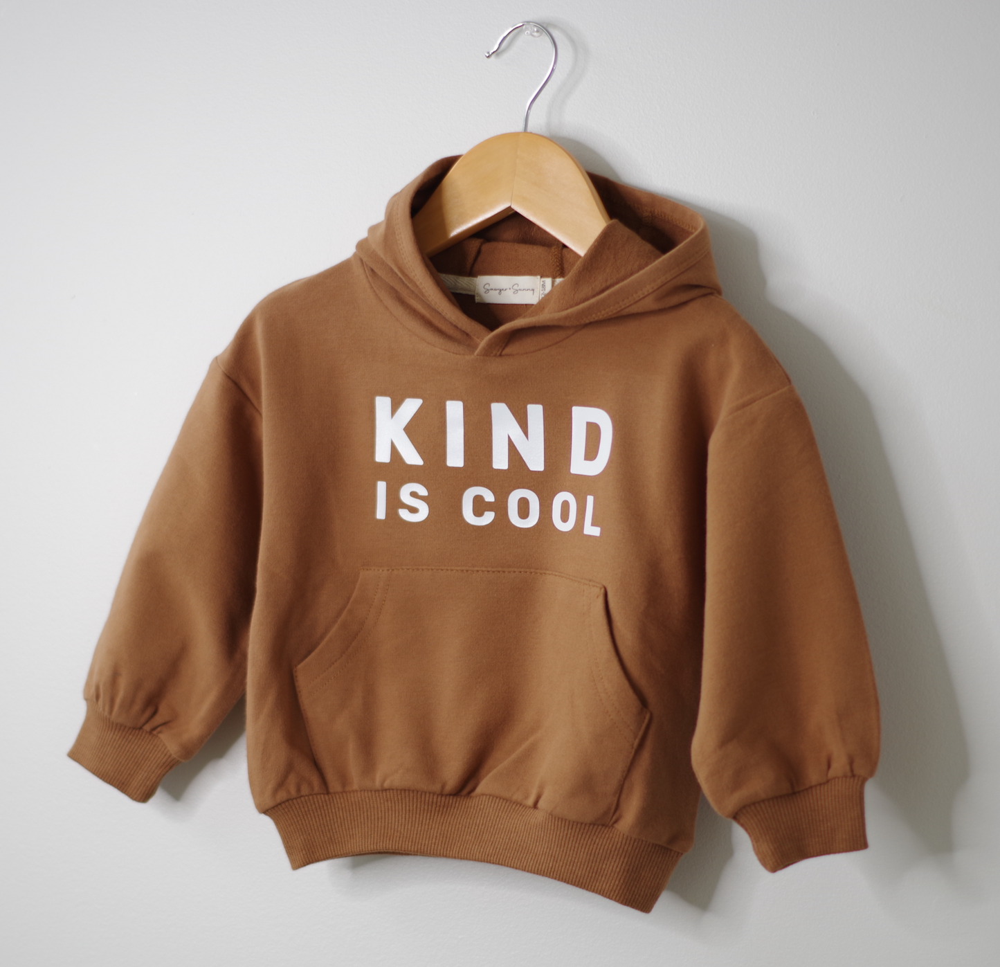 Kind is Cool Organic Cotton Copper Hoodie | Baby + Toddler