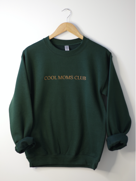 Sawyer + Sunny - Cool Moms Club - Embroidered Sweater (Green)