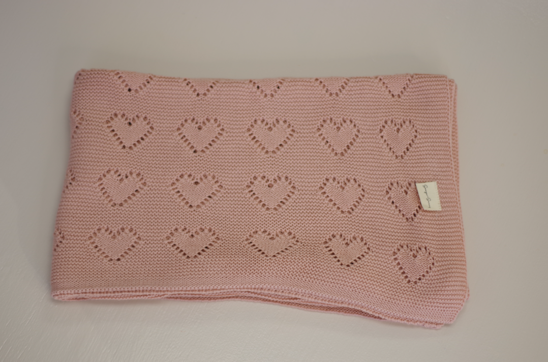 Sawyer + Sunny - Organic Cotton Knit Baby Blanket (Pink)