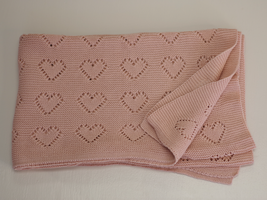 Sawyer + Sunny - Organic Cotton Knit Baby Blanket (Pink)