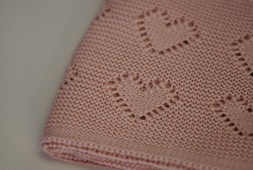Sawyer + Sunny - Organic Cotton Knit Baby Blanket (Pink)