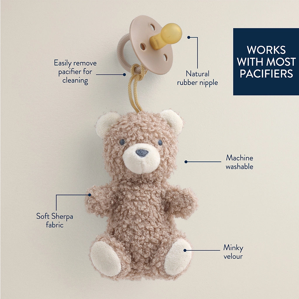Bitzy Pal - Natural Rubber Pacifier and Plush (Bear)