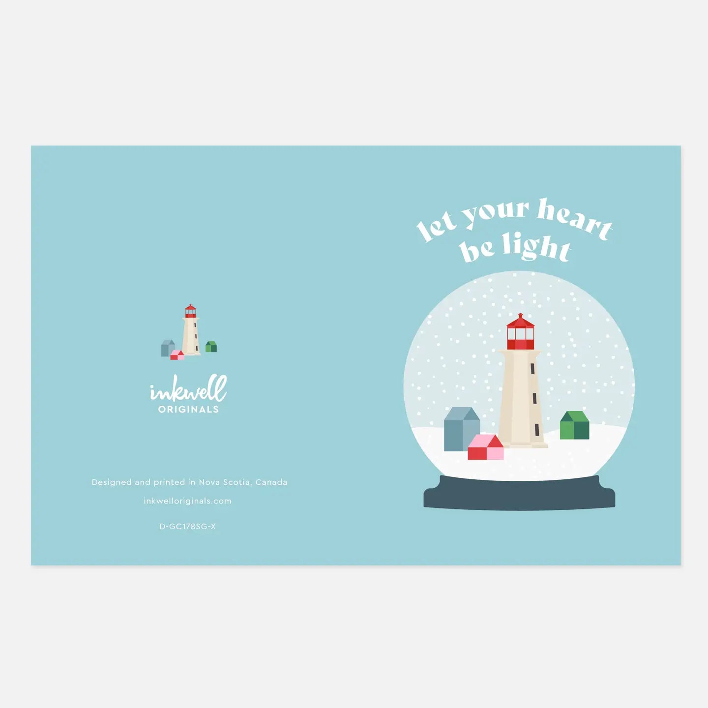 Heart Be Light Snow Globe Card