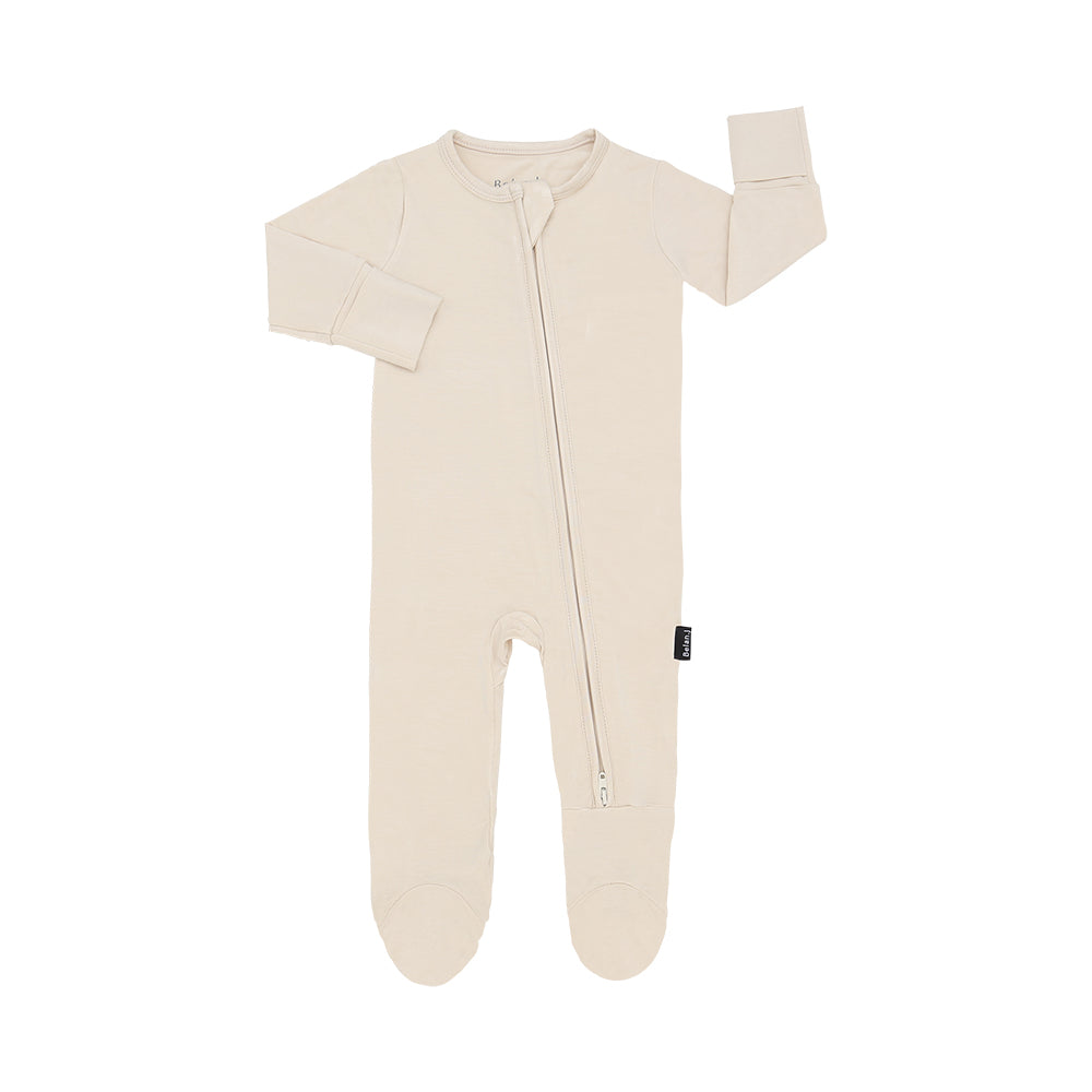 Belan J - Bamboo Footed Zipper Sleeper (Buttermilk)
