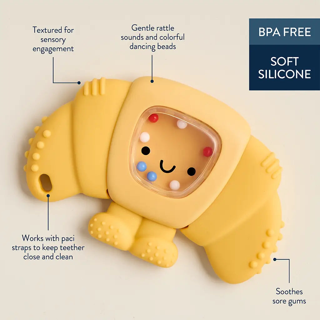 Itzy Ritzy - Sweetie Shake Plus Rattle Toy (Croissant)