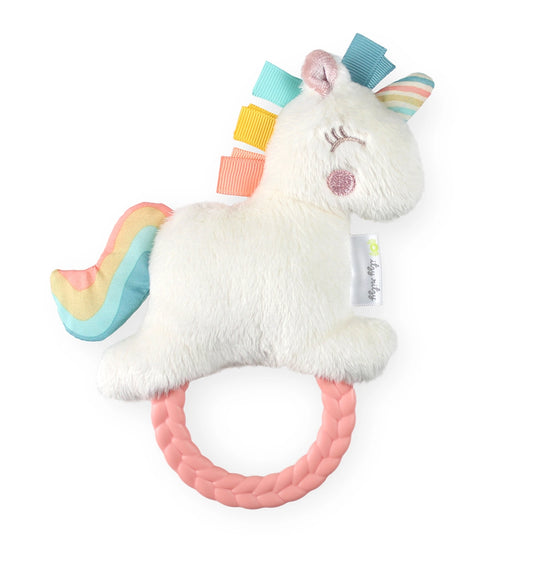 Itzy Ritzy - Rattle Pal - Plush Rattle Pal with Teether (Unicorn)
