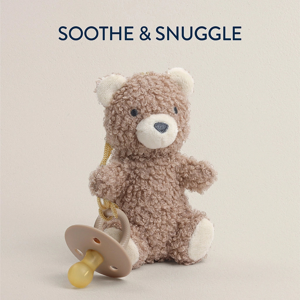 Bitzy Pal - Natural Rubber Pacifier and Plush (Bear)