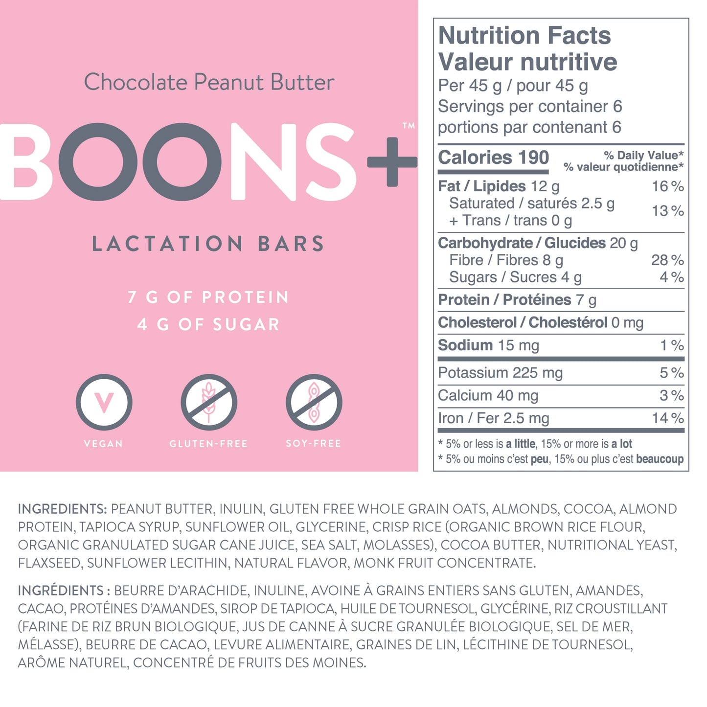 Booby Boons - Protein Lactation Bars (Peanut Butter + Chocolate)