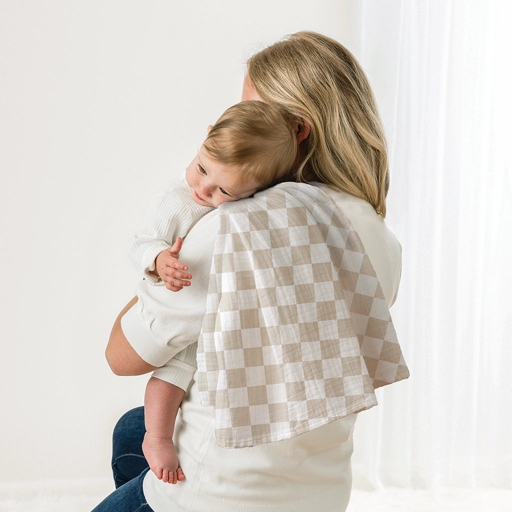 Itzy Ritzy- Breastfeeding Boss - Multipurpose Cover (Toast Checkerboard)