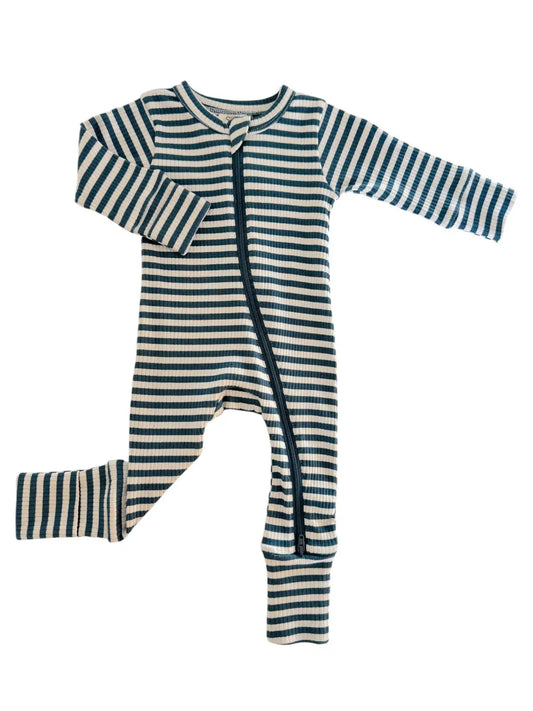 Siix Collection - Organic Ribbed 2 Way Zip Rompers