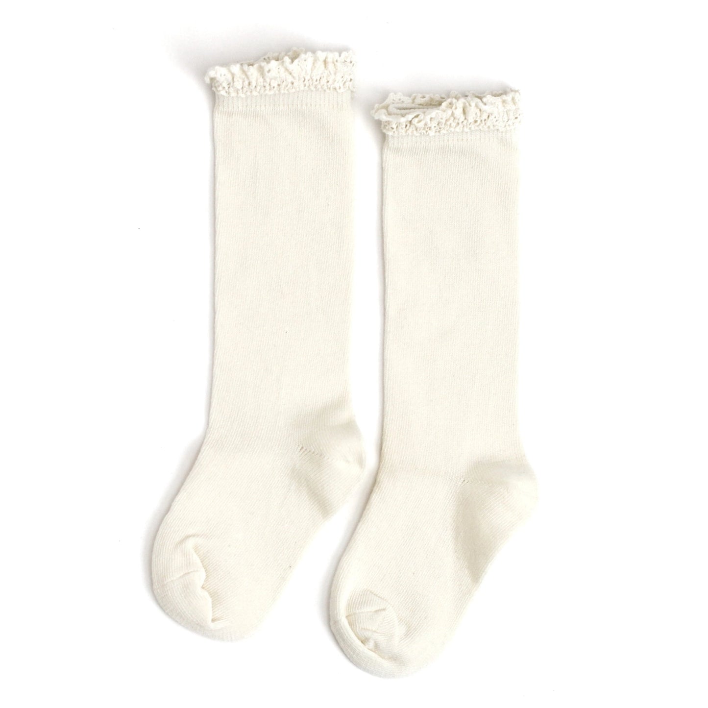 Ivory Lace Top Knee Socks