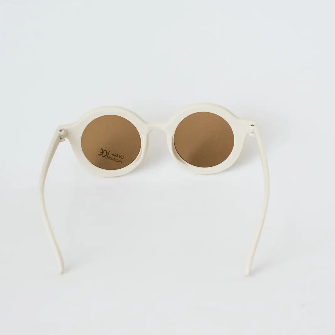 Toddler & Kid Retro Sunglasses - (White)