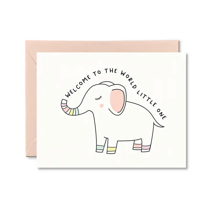 New Baby - Elephant Welcome To The World Baby Card