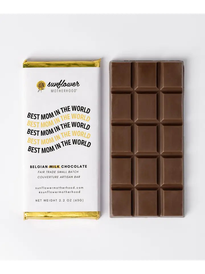 Sunflower Motherhood - Belgian Chocolate Bar - (Best Mom in the World)