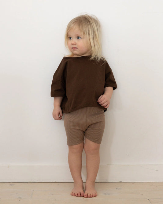 Kindly the Label - Thick Ribbed Bike Shorts (Mocha)