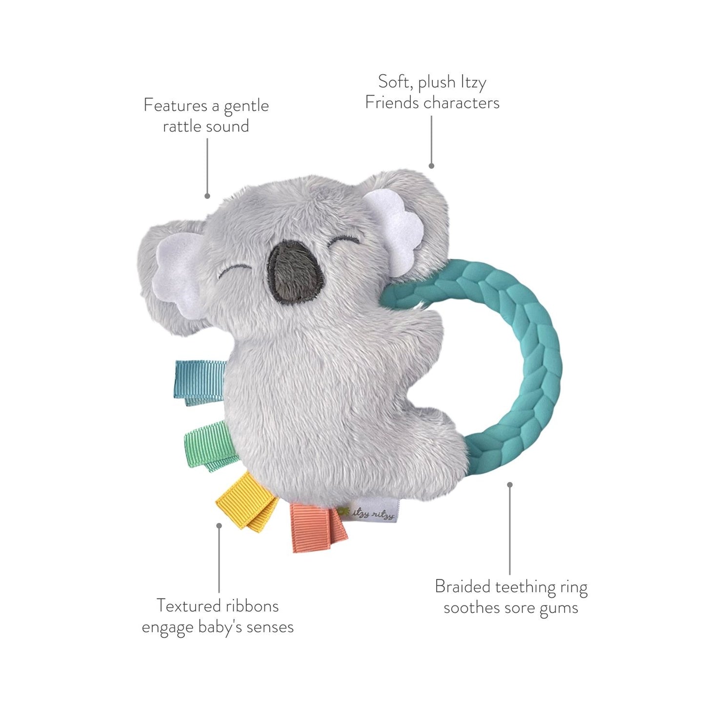 Ritzy Rattle Pal Plush Rattle Pal with Teether (Sloth)
