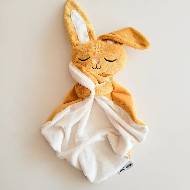 Veille Sur Toi -  Security Blanket - Lovey (Mustard Bunny)