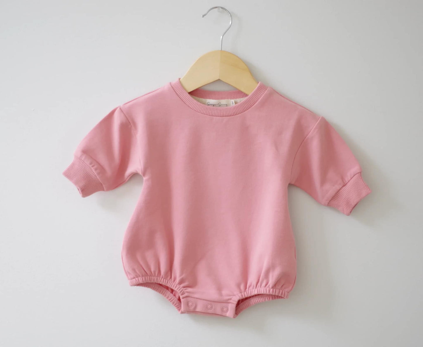 Sawyer + Sunny - Organic Cotton Bubble Romper (Bubble Gum Pink)