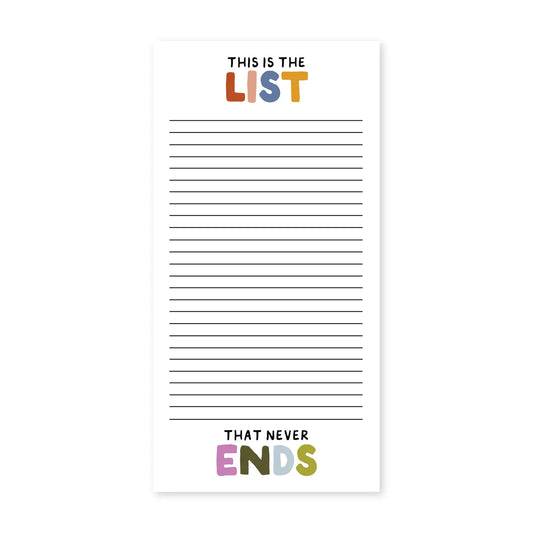 To Do List - Notepad With Magnet (List That Never Ends)