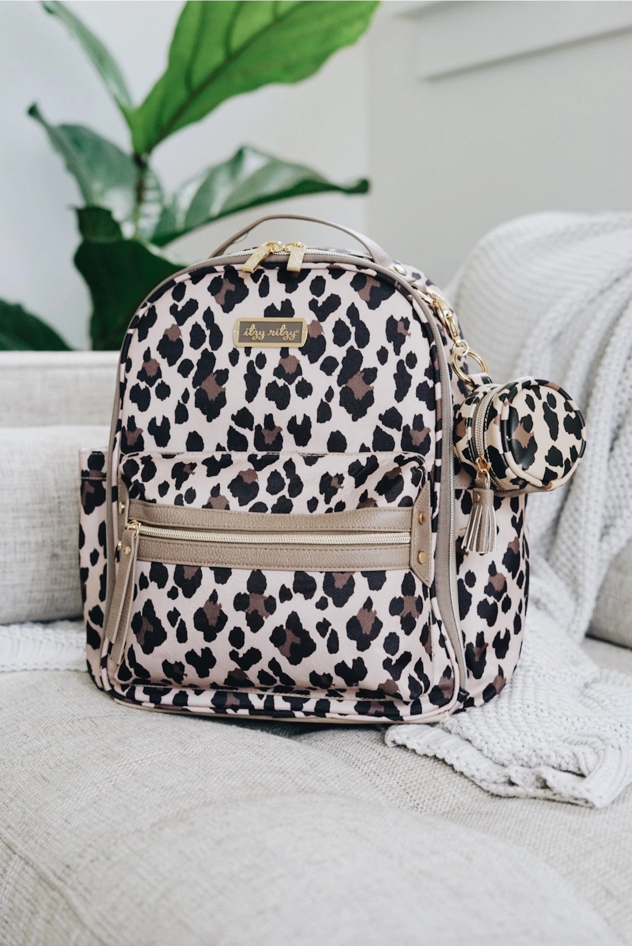 Leopard Itzy Mini Diaper Bag Backpack