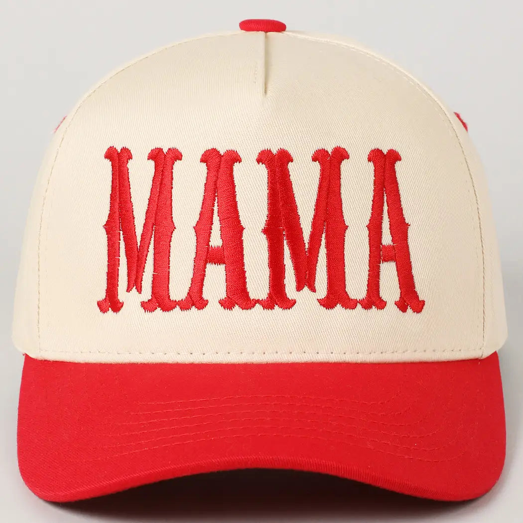 Mama Typographic - Hat (Red)