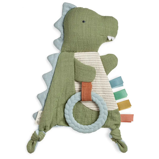 Bitzy Crinkle Sensory Toy With Teether (Dinosaur)