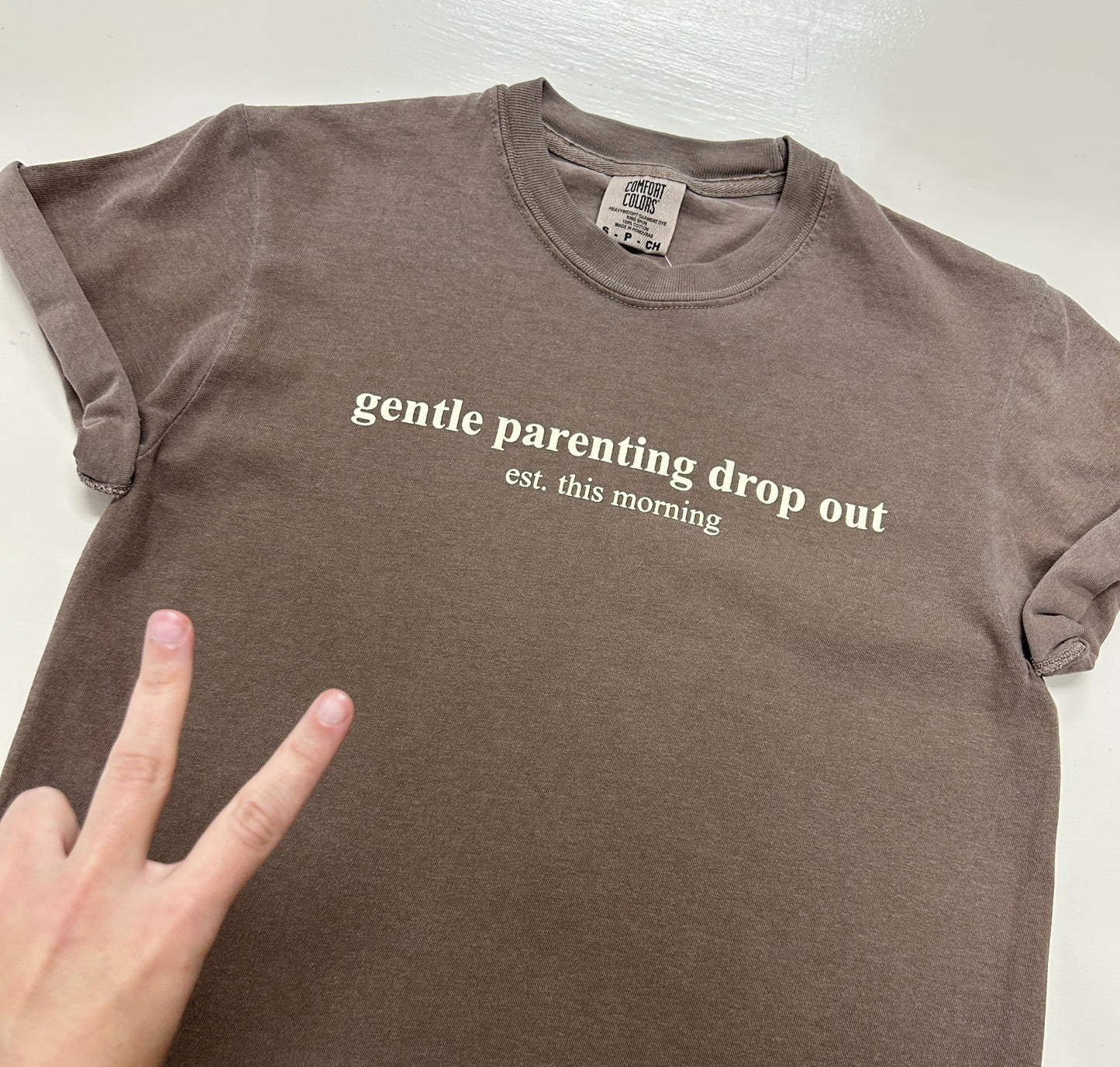 Sawyer + Sunny - Gentle Parenting - Comfort Colours Short Sleeve Tee (Mocha)