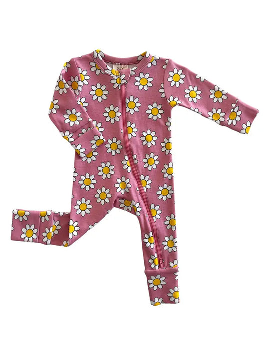 Siix Collection - Organic Zip Romper (Daisy Pop Punch)