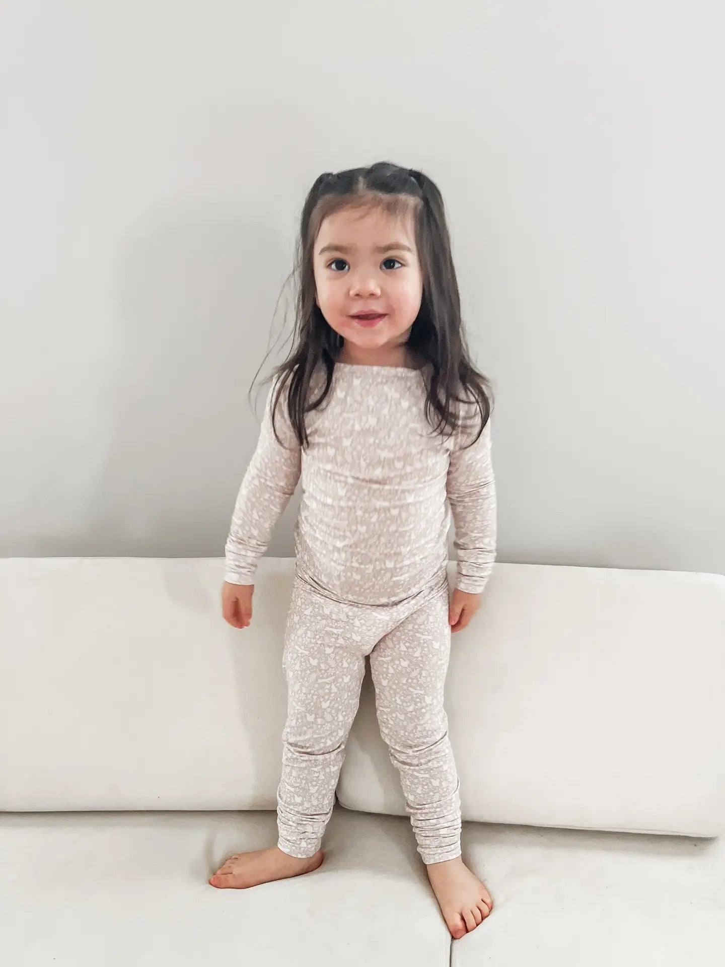 Early Grey - Bamboo 2 Piece Pjs (Beige Wonderland)