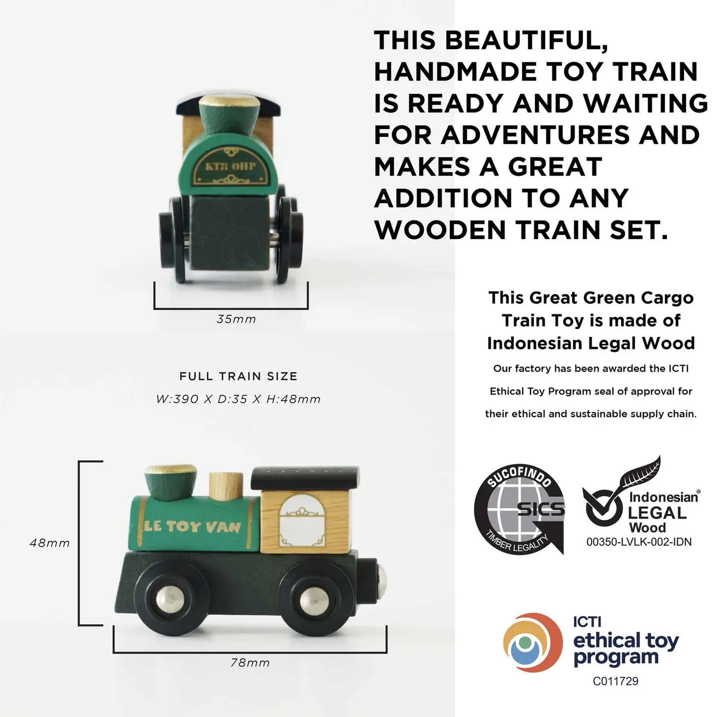 Le Toy Van - Wooden Great Green Train