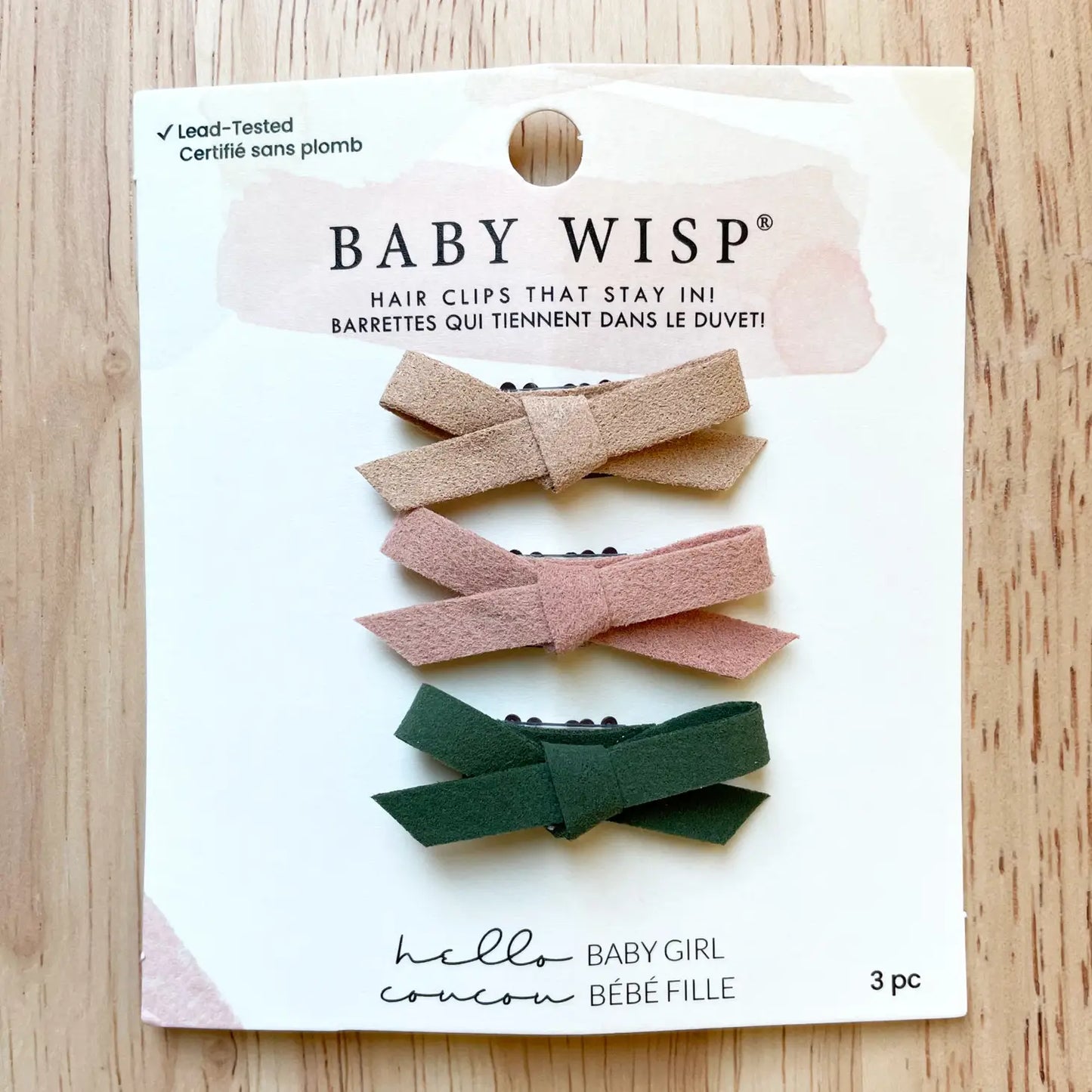 Baby Wisp 3 Pack (Sand-Pink Clay-Hunter Green)
